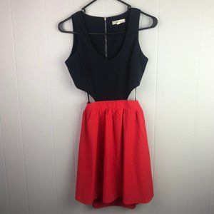 Alythea | Size S. Tank Dress Red and Navy Dress